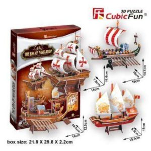 Cubic Fun - Puzzle 93 Teile. Santa Maria Schiff