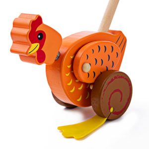 Bigjigs - Holzschubspielzeug - Henne