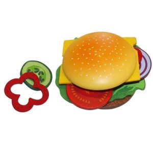 Beluga - Holz-Hamburger in Verpackung